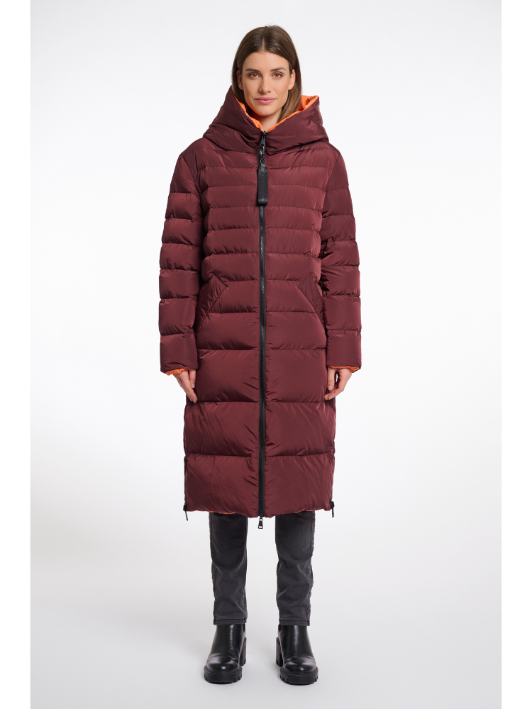 Rino &amp; Pelle Keila Reversible Coat Chocolate &amp; Orange
