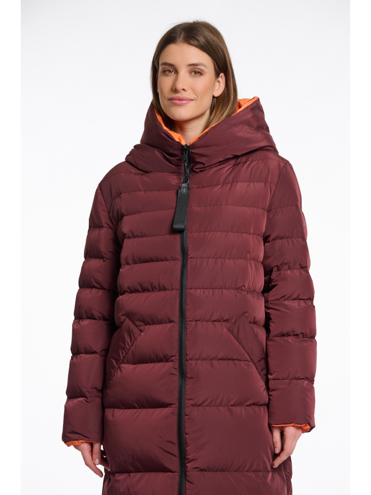 Rino &amp; Pelle Keila Reversible Coat Chocolate &amp; Orange