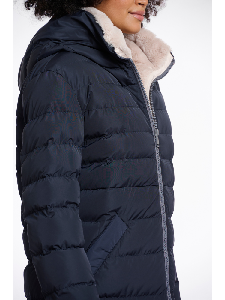 Rino &amp; Pelle Keilafur Coat Navy