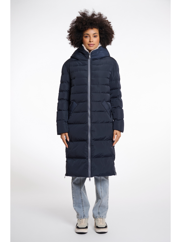 Rino &amp; Pelle Keilafur Coat Navy