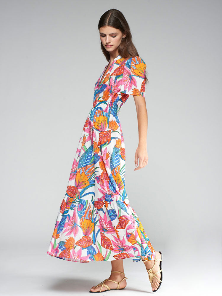 Vilagallo Dress Leila Tropical Print