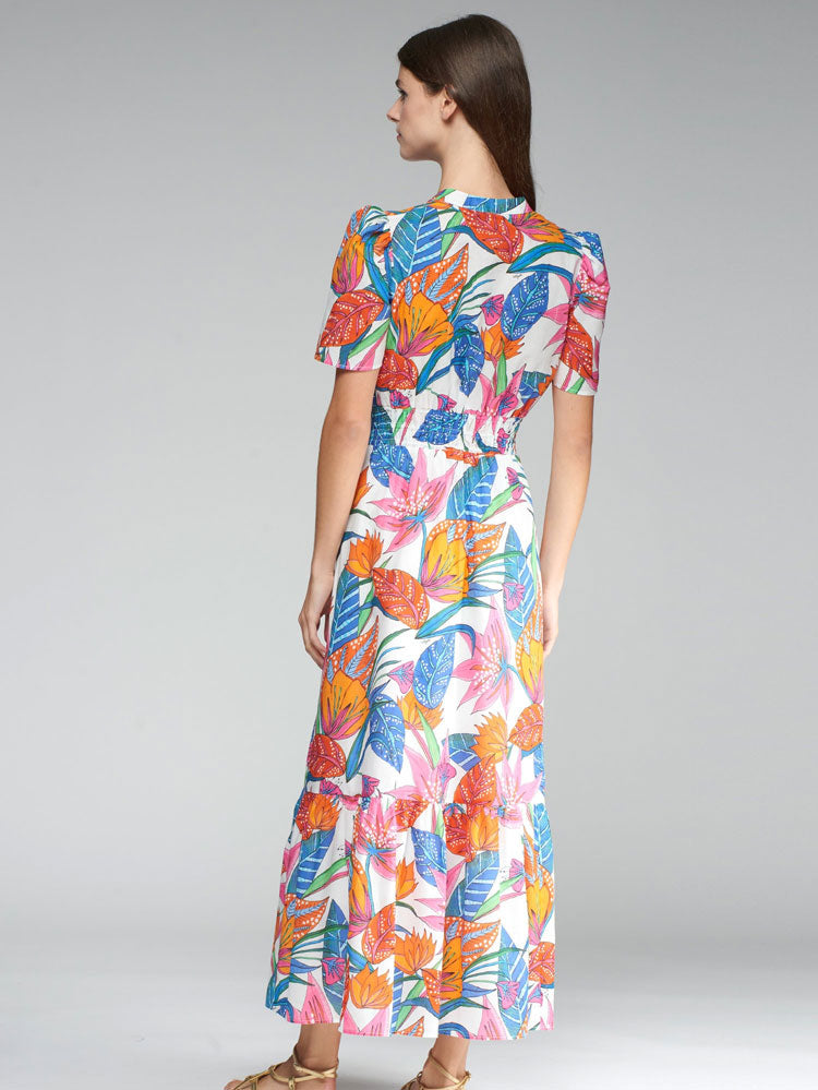 Vilagallo Dress Leila Tropical Print