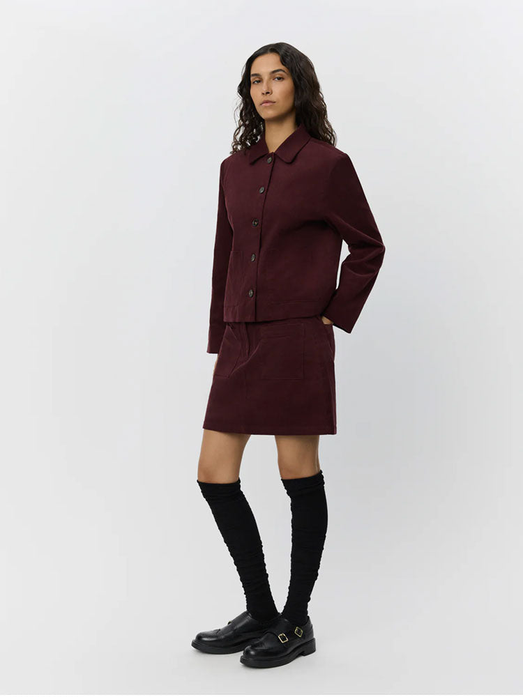 Sofie Schnoor LeonaSW Corduroy Skirt Plum