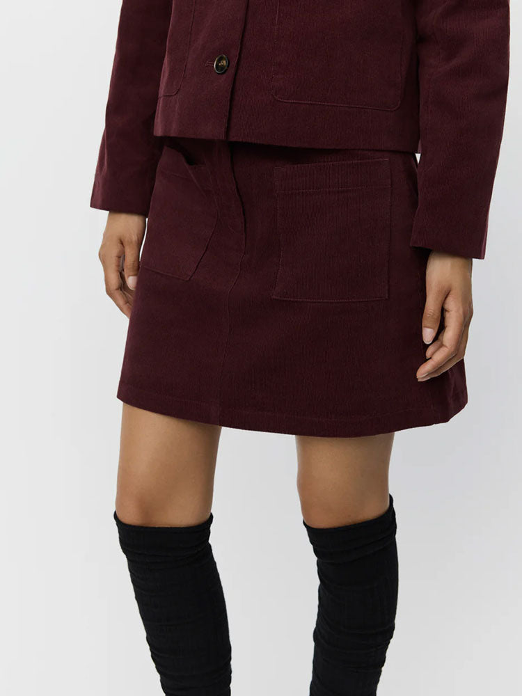Sofie Schnoor LeonaSW Corduroy Skirt Plum