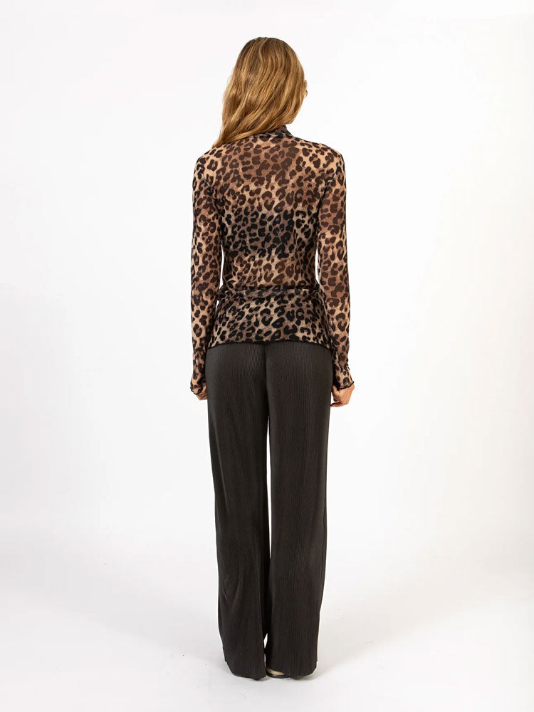 CC Heart Eve Mesh Top Leopard Print