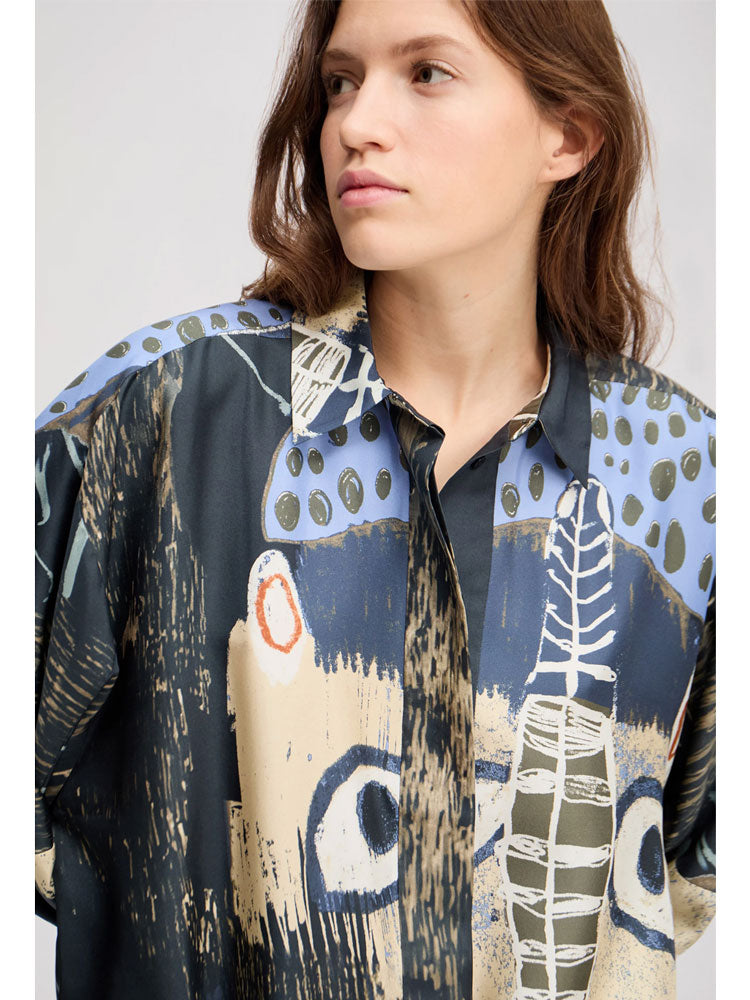 Munthe Losta Blouse Black Print