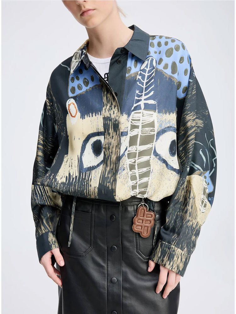 Munthe Losta Blouse Black Print