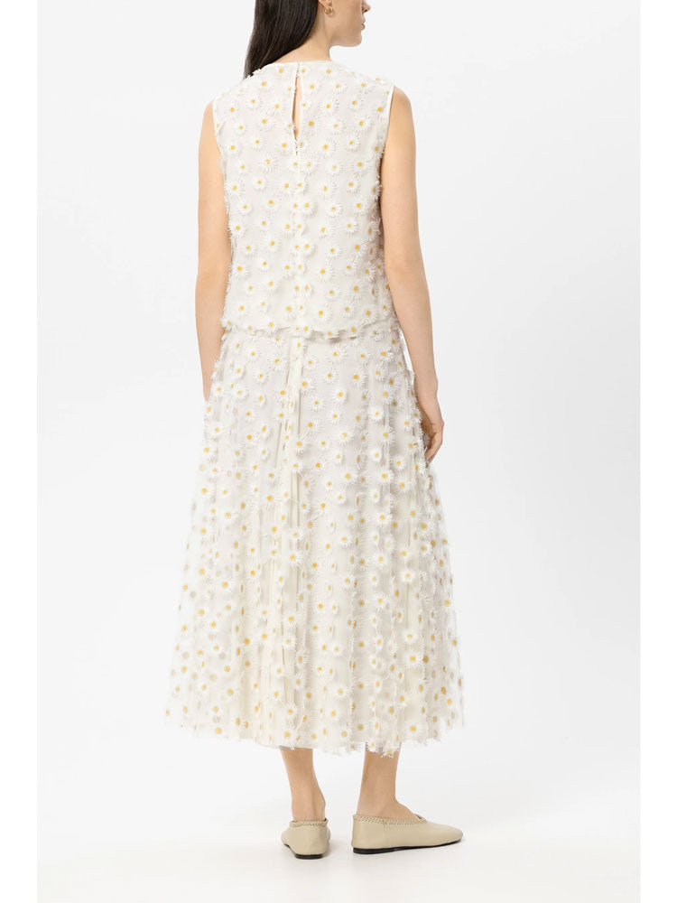 Luisa Cerano Flower Top White