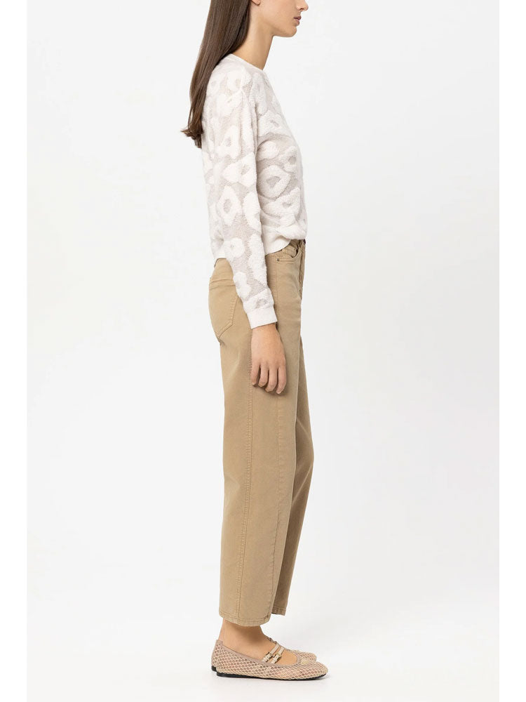 Luisa Cerano Authentic Barrel Leg Jean Camel