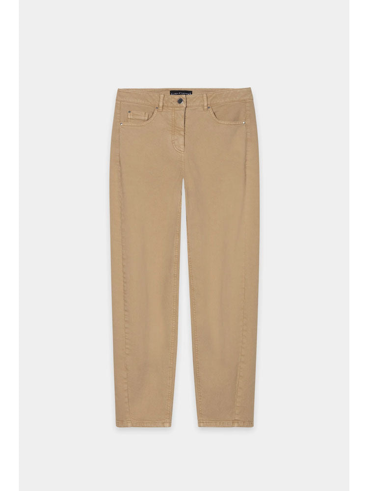 Luisa Cerano Authentic Barrel Leg Jean Camel