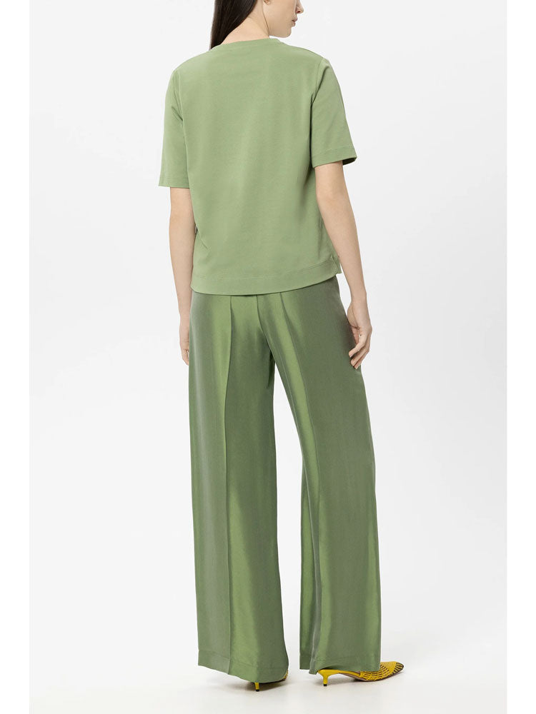 Luisa Cerano Wide Leg Trouser Moss Green