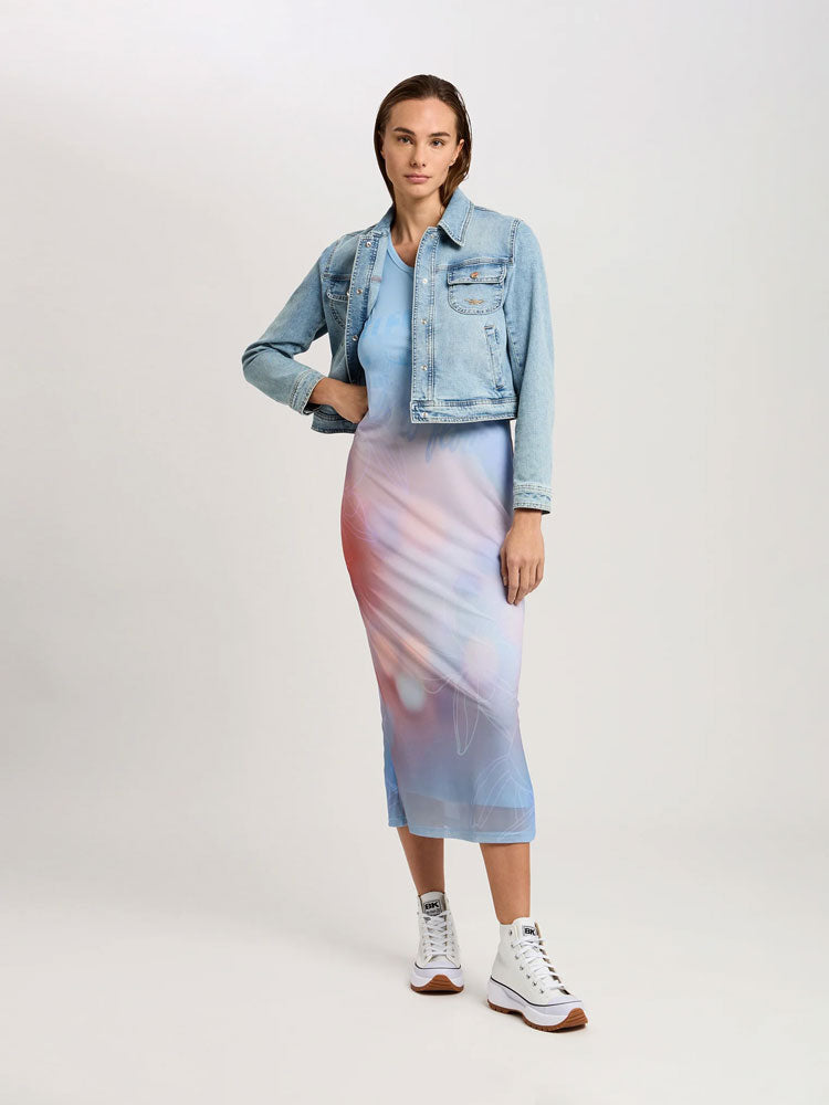 Marc Aurel Dress Blue Patterned