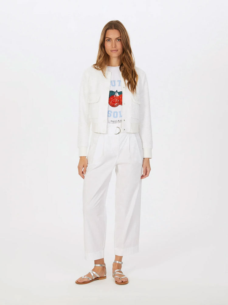 Marc Aurel Jersey Jacket White