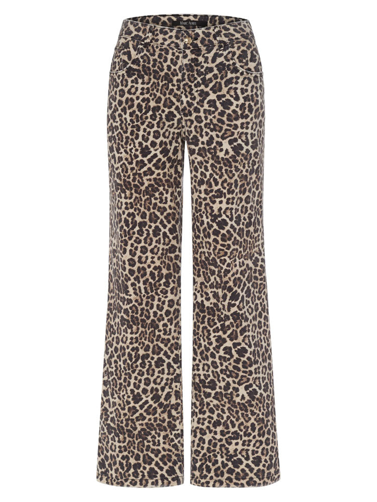 Marc Aurel Loose Fit Leopard Print Jeans