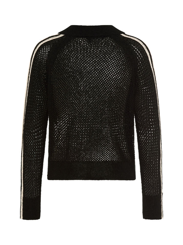 Marc Aurel Mesh Cardigan Black