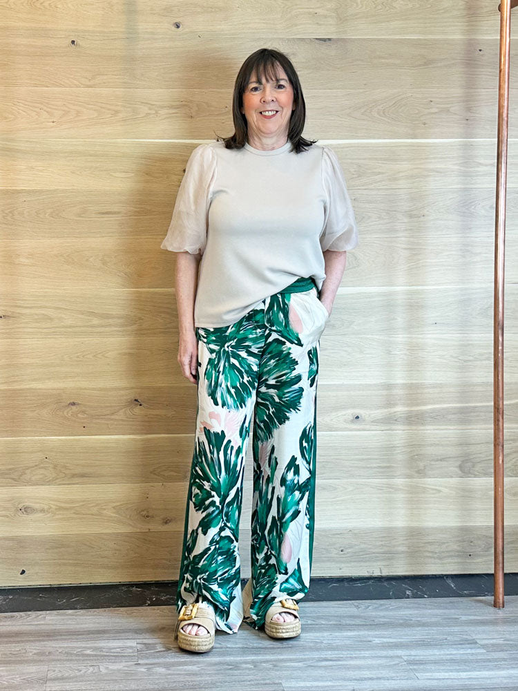 Marc Aurel Printed Trousers Green