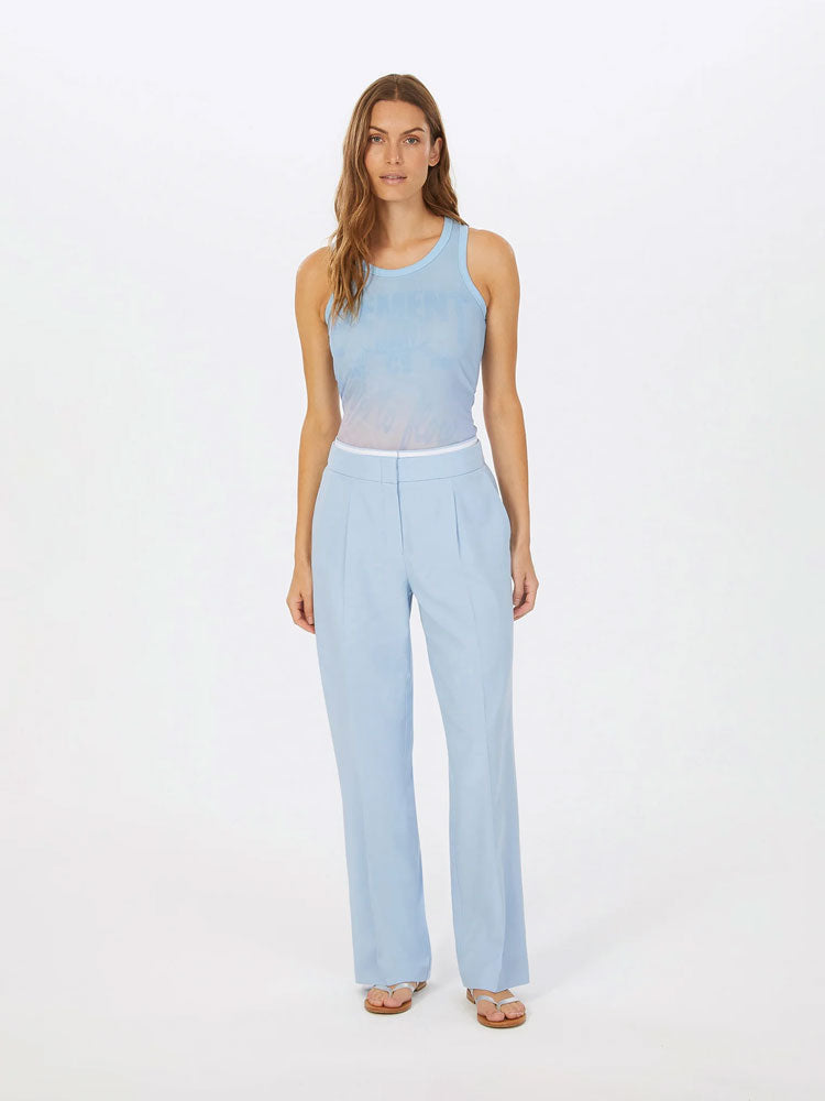 Marc Aurel Vest Top Blue Patterned
