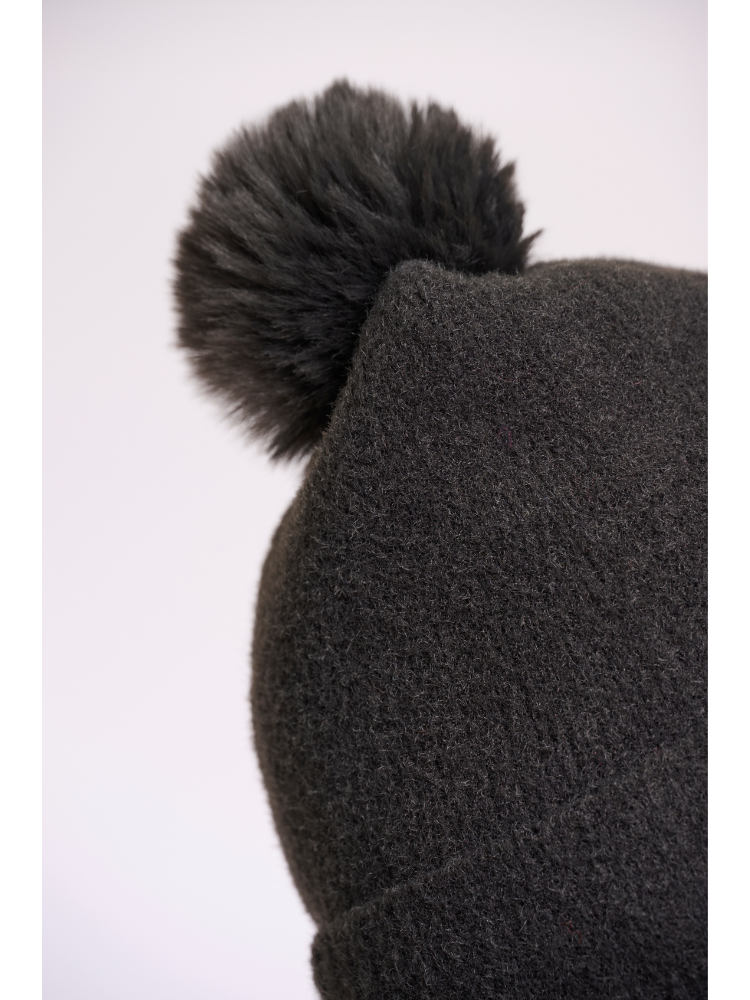 Rino &amp; Pelle Martina Pompom Hat Deep Iron
