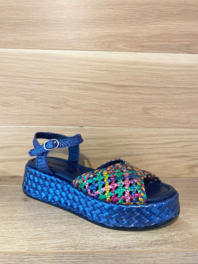 Pons Quintana Maui Metallic Mixed Blue Sandal