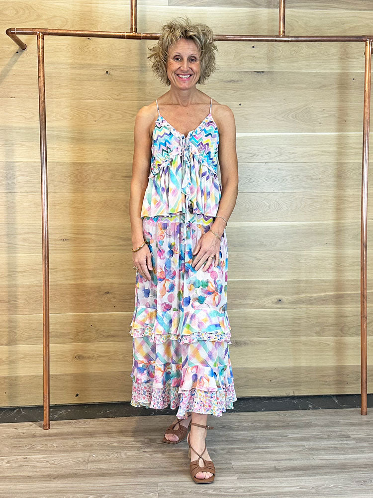 Me369 Jasmine Tiered Ruffle Skirt Fairy Dust