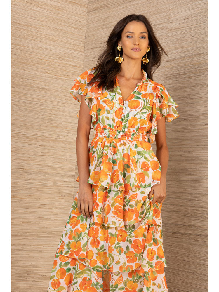 Hale Bob Milena Dress Orange