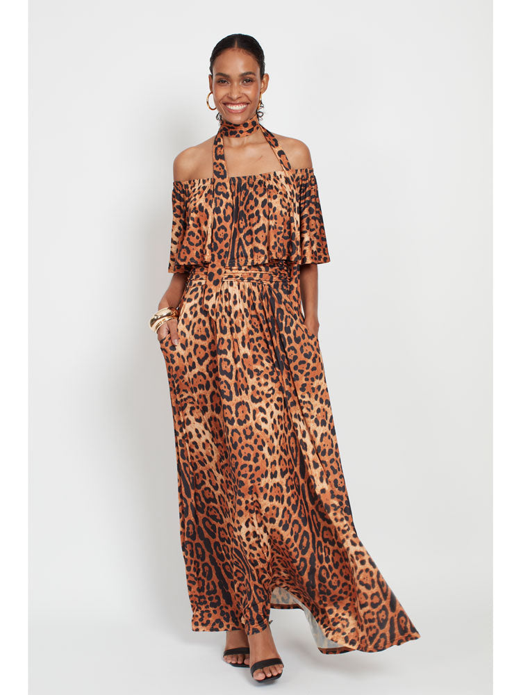 Onjenu Misty Maxi Dress Leopard