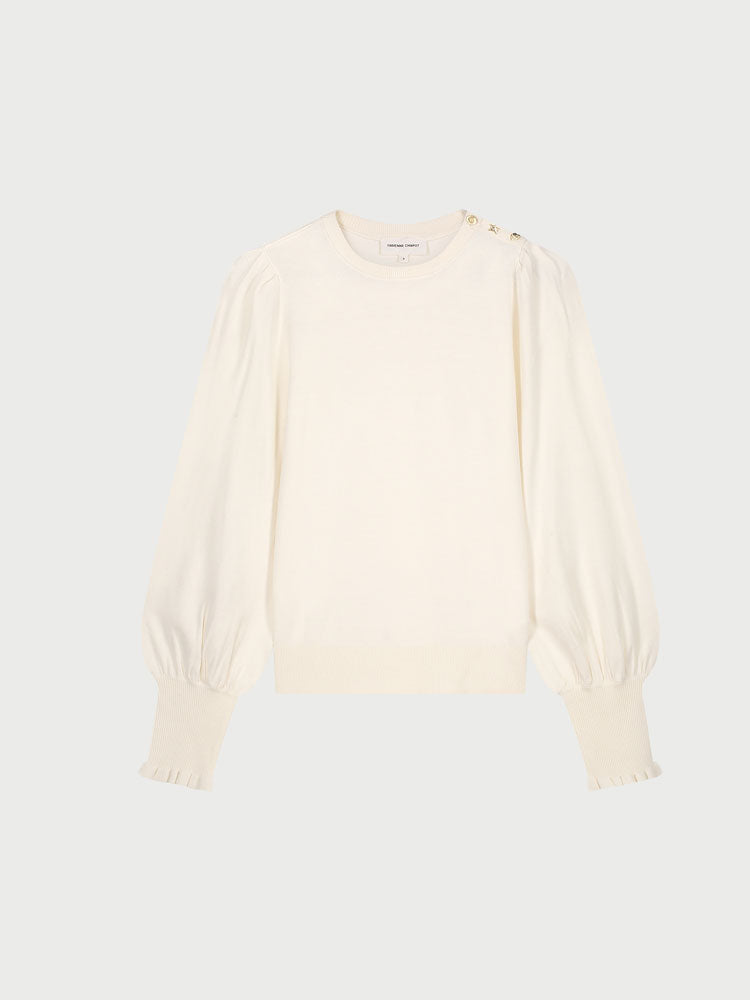 Fabienne Chapot Molly Balloon Pullover Cosy White