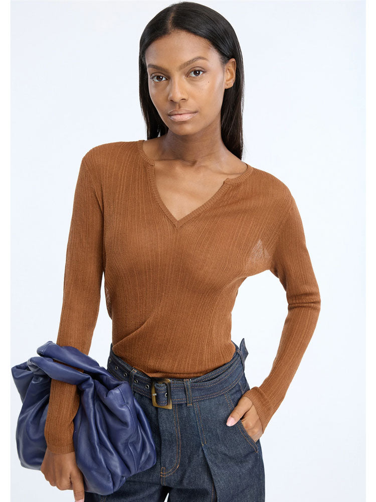 Munthe Nyra Fine Knit Caramel