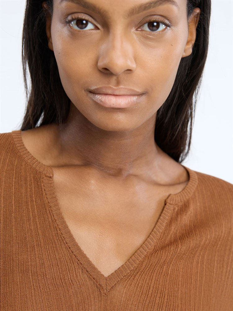 Munthe Nyra Fine Knit Caramel