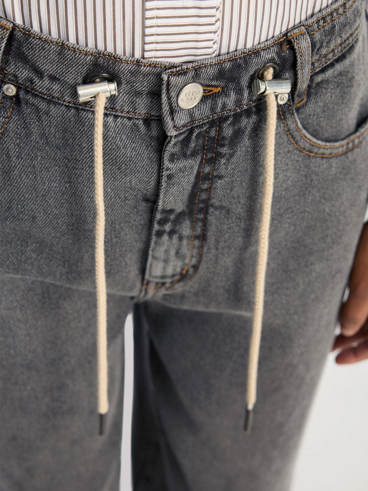 Munthe Obey Grey Drawstring Jeans