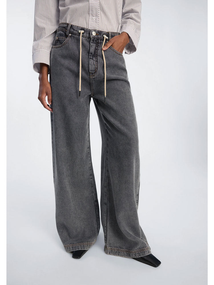 Munthe Obey Grey Drawstring Jeans