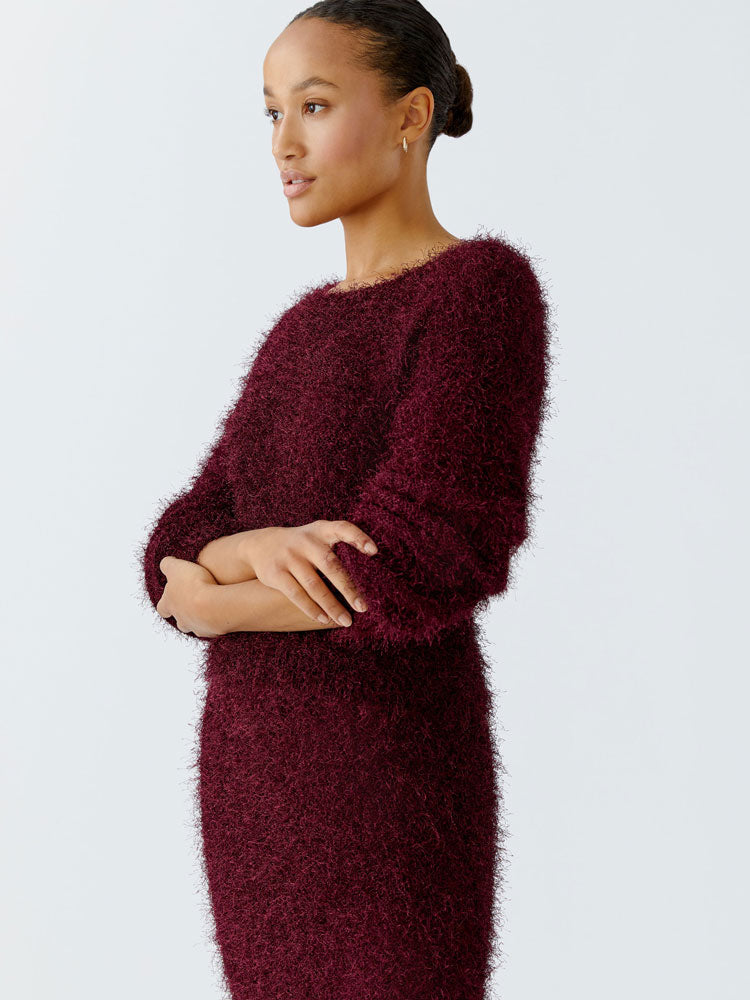 Oui Textured Knit Bramble Berry