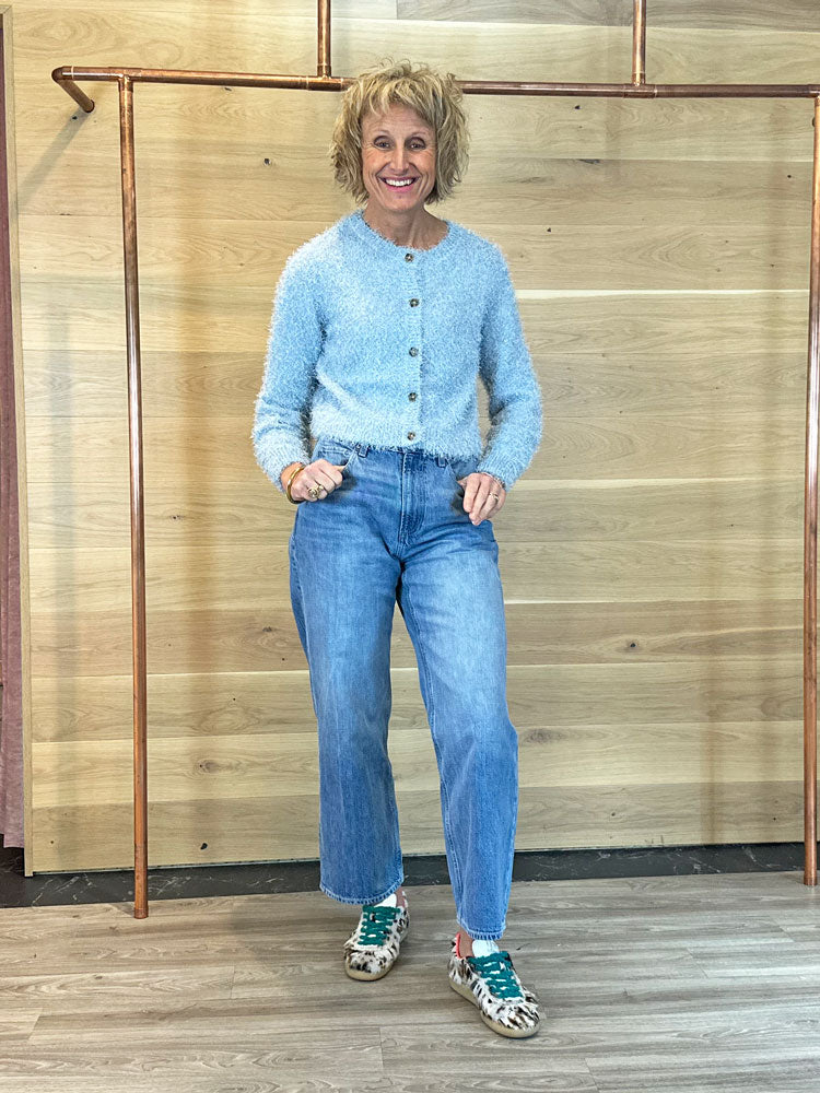 Oui Cardigan Celestial Blue