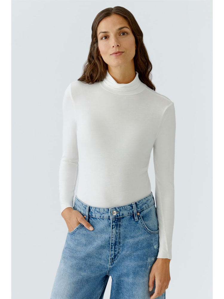 Oui Roll Neck White