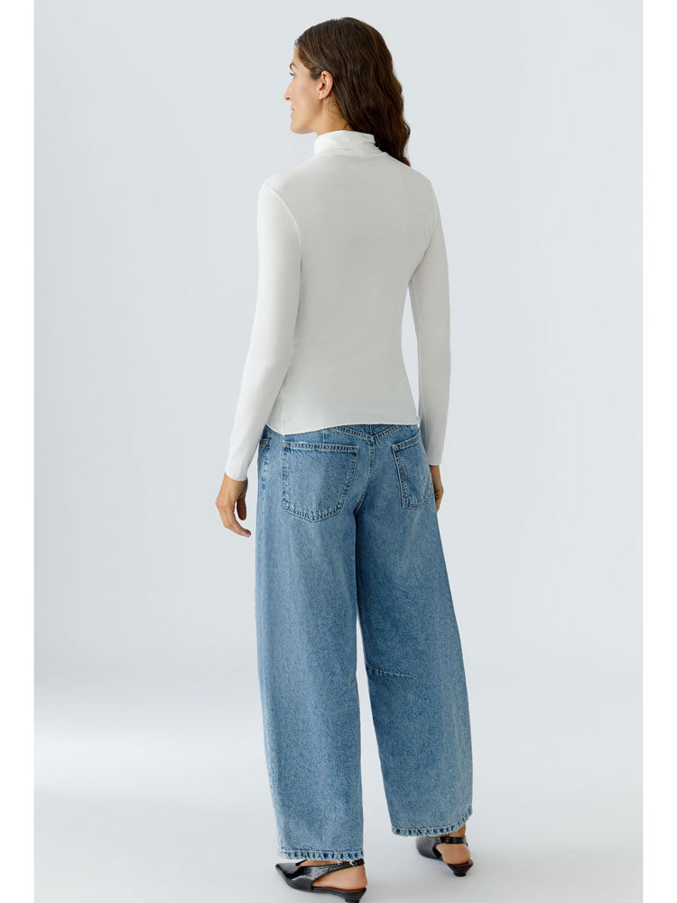 Oui Roll Neck White
