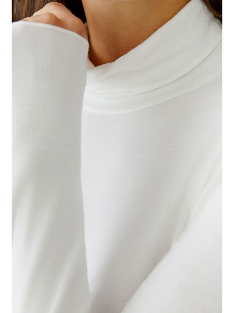Oui Roll Neck White