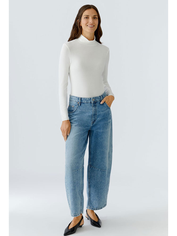 Oui Roll Neck White