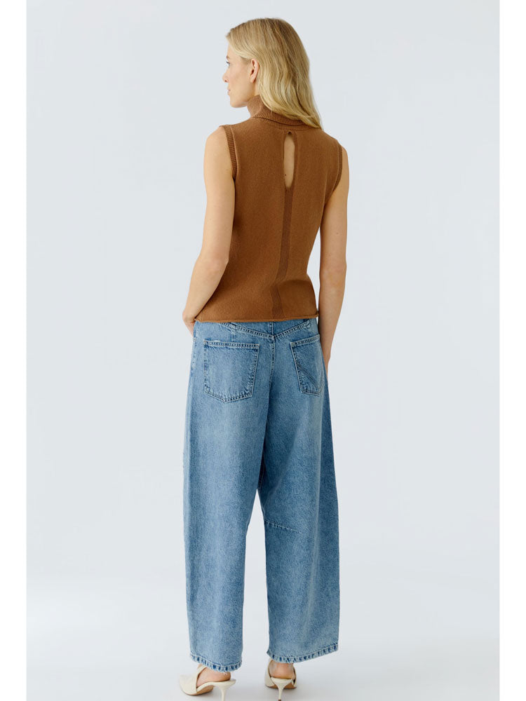 Oui Sleeveless Knit Camel