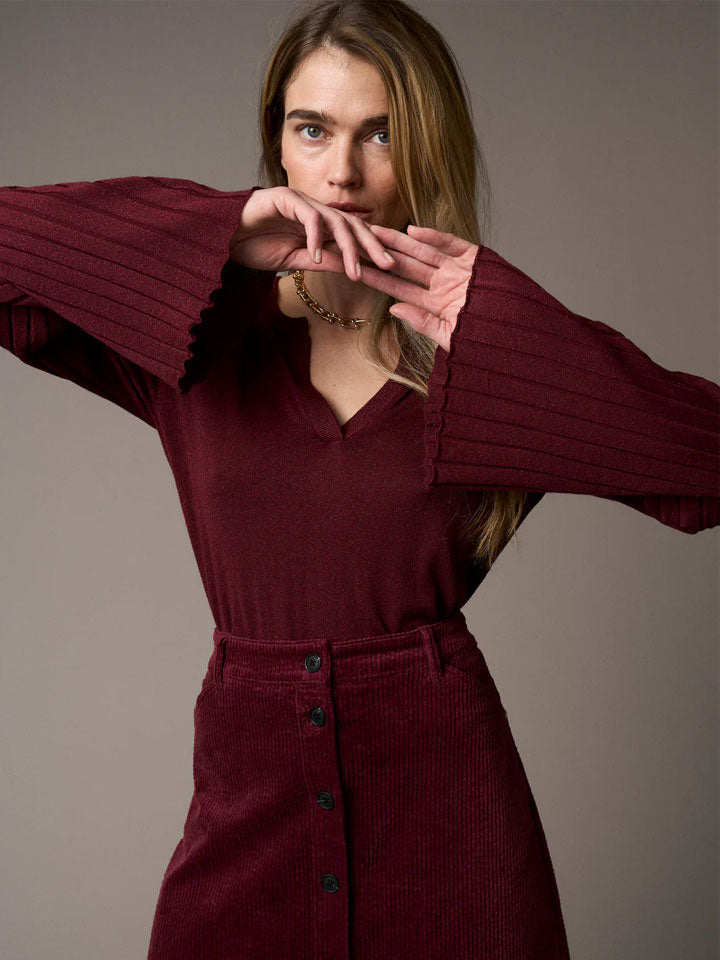 Pieszak PD-Vigga Pleat Sleeve Lurex Knit