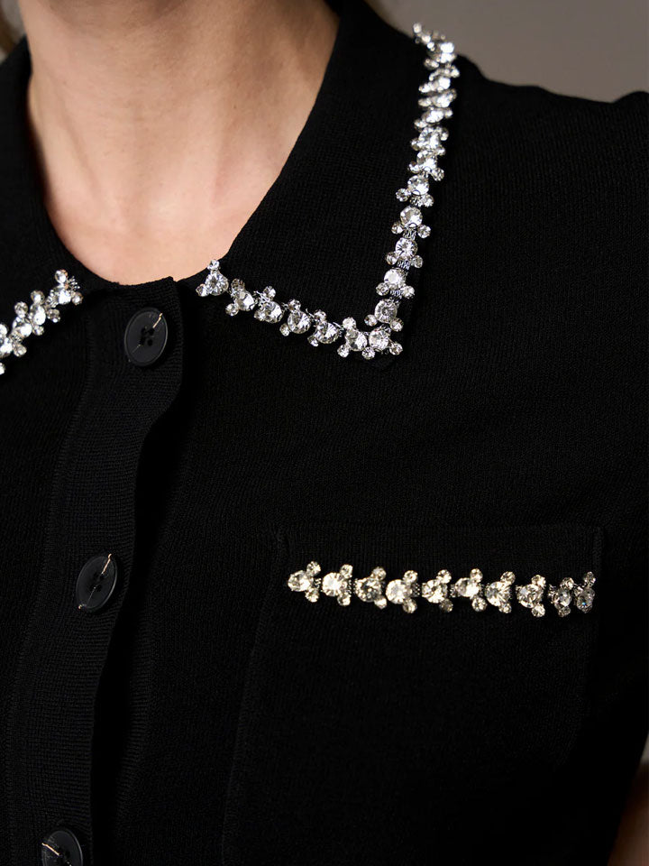 Pieszak PD-Vigga Rhinestone Polo Knit