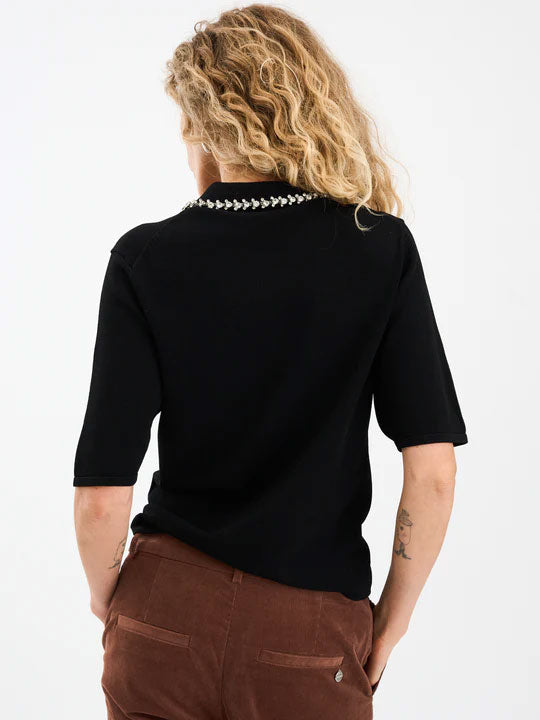 Pieszak PD-Vigga Rhinestone Polo Knit