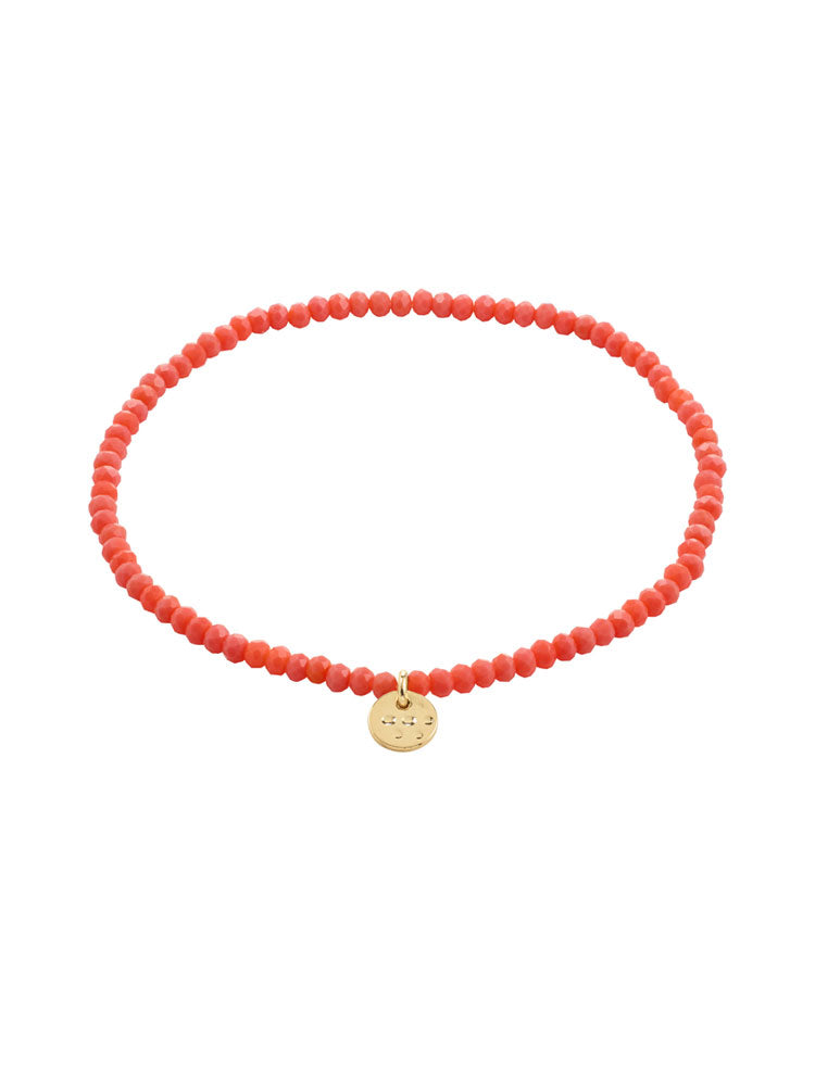 Pilgrim Indie Beaded Bracelet Peach