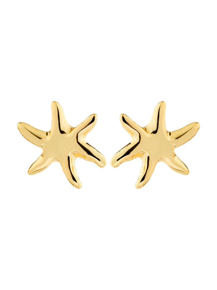 Pilgrim Prism Starfish Earrings Gold