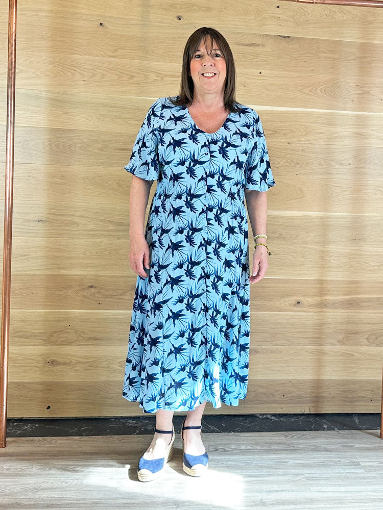 Pom Dress Artisan Blue
