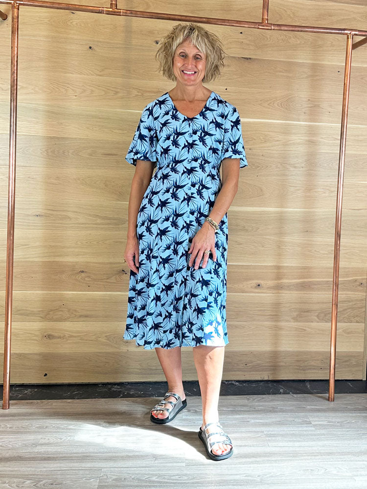 Pom Dress Artisan Blue