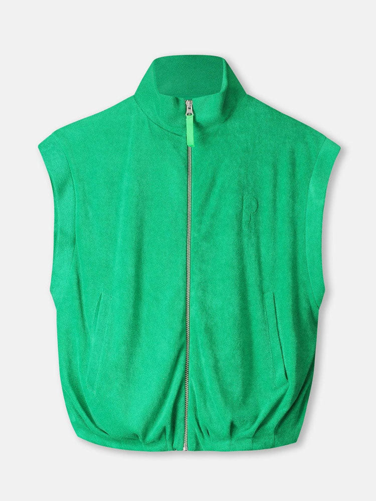 Pom Terry Palm Green Gilet