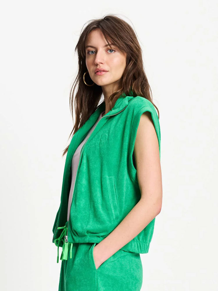 Pom Terry Palm Green Gilet