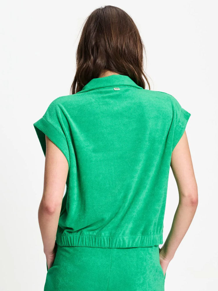Pom Terry Palm Green Gilet