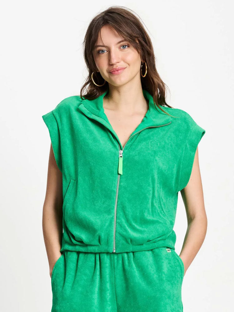 Pom Terry Palm Green Gilet