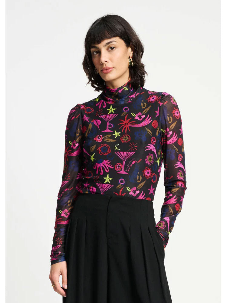 Pom Turtleneck Top Party Delight